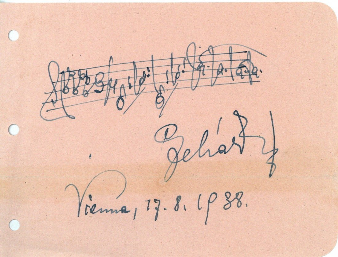 Lehar, Franz - Autograph music quotation signed and (1 of 1)