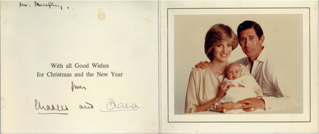 Charles & Diana - Royal Christmas card signed by Prince (1 of 1)