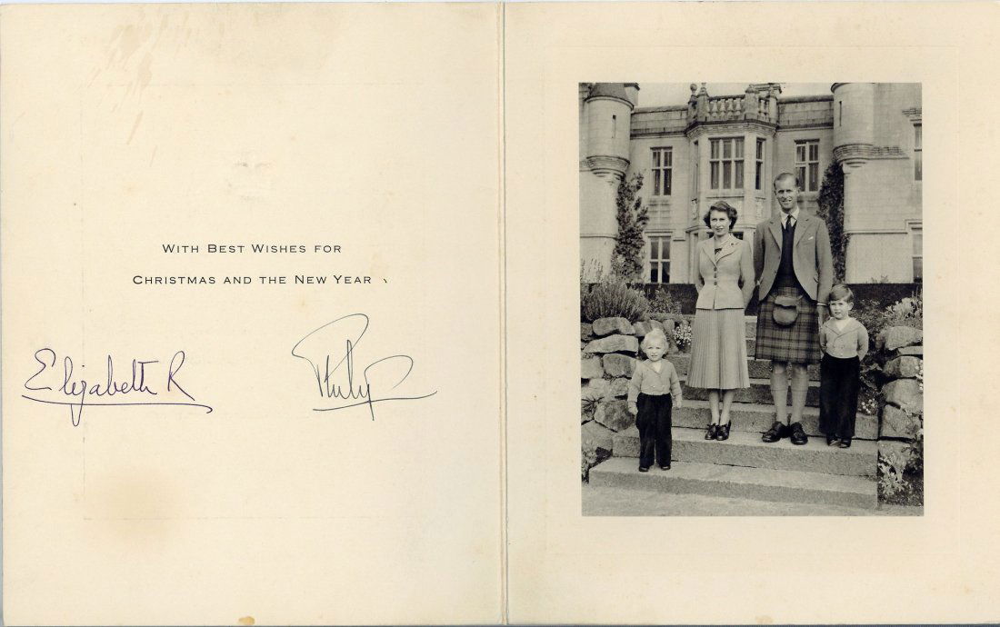 Elizabeth II & Prince Philip - Royal Christmas Card (1 of 1)