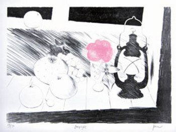 Fedden (Mary) lamplight: Fedden (Mary) lamplightlithograph printed in colours, 1984, signed and titled in pencil, numbered 19/75, on wove paper, with full margins, in good condition, 420 x 600mm.