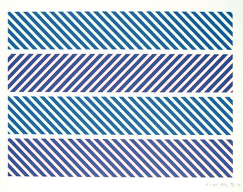 Riley (Bridget) untitled (s.19): Riley (Bridget) untitled (s.19)silkscreen printed in colours, 1973, signed and dated in pencil, numbered 38/75, published by the Mark Rothko Memorial Trust, on wove paper, with full margins, i