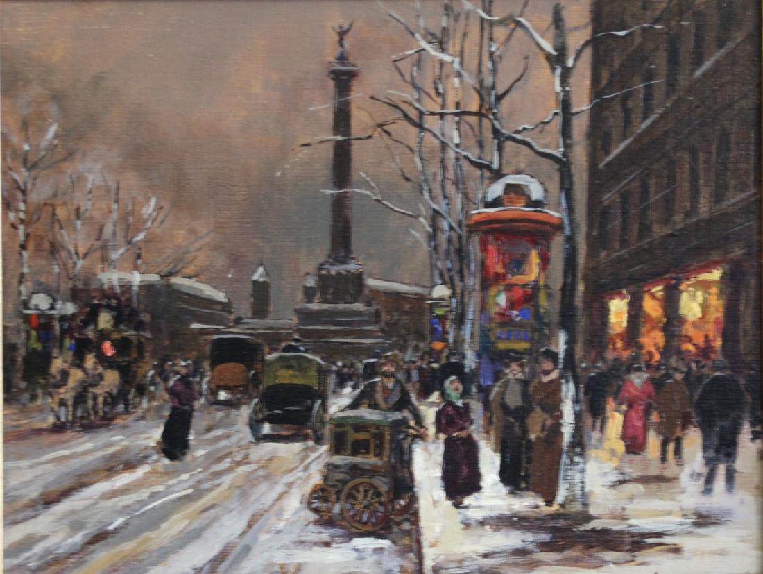 Robert De Chatelenne Parisian Street Scene O/C (1 of 5)