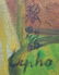 Oil on Canvas Garden Painting Signed Le Pho - 3