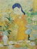 Oil on Canvas Garden Painting Signed Le Pho - 4