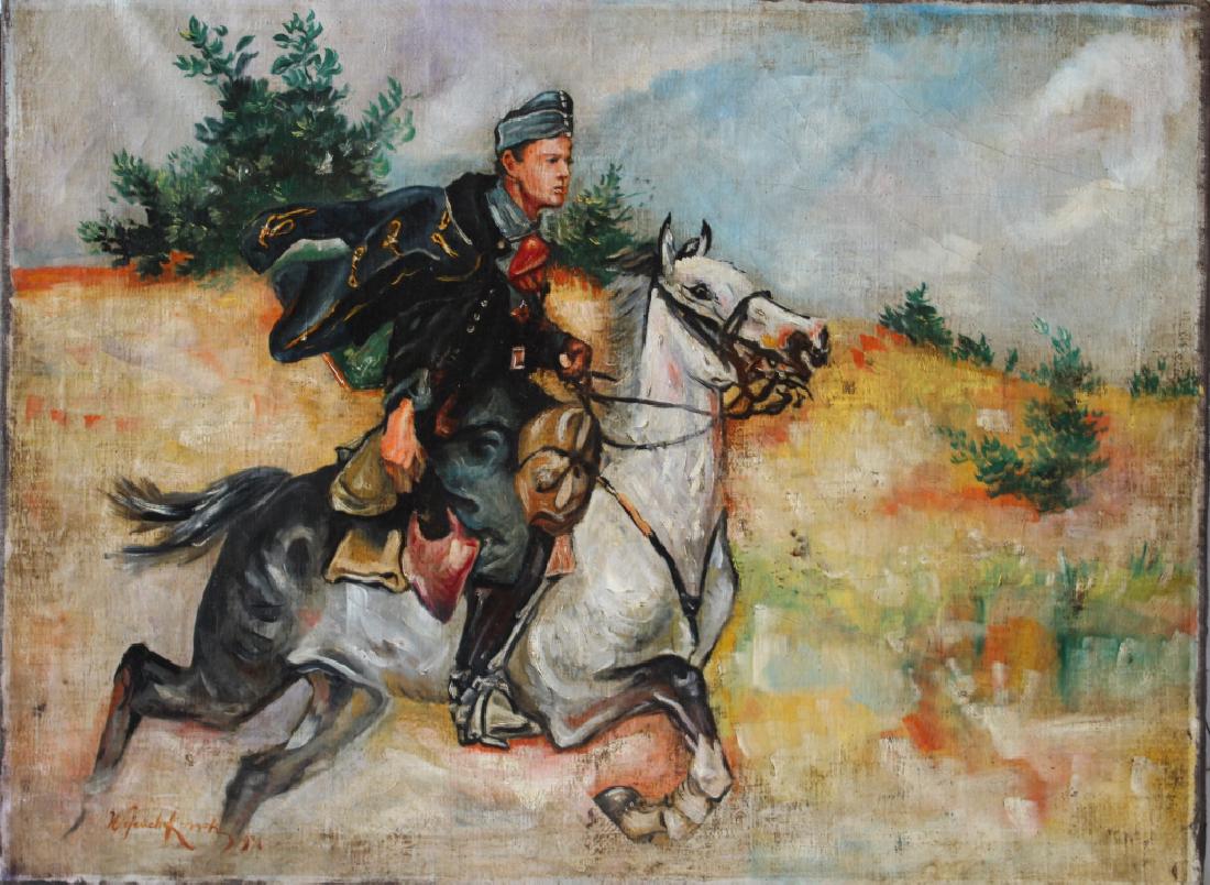 W. Kossak Rochack on Horseback Oil on Canvas (1 of 10)