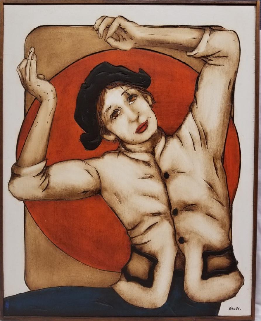 Jean-Claude Gaugy Carved & Painted Wood Panel (1 of 7)