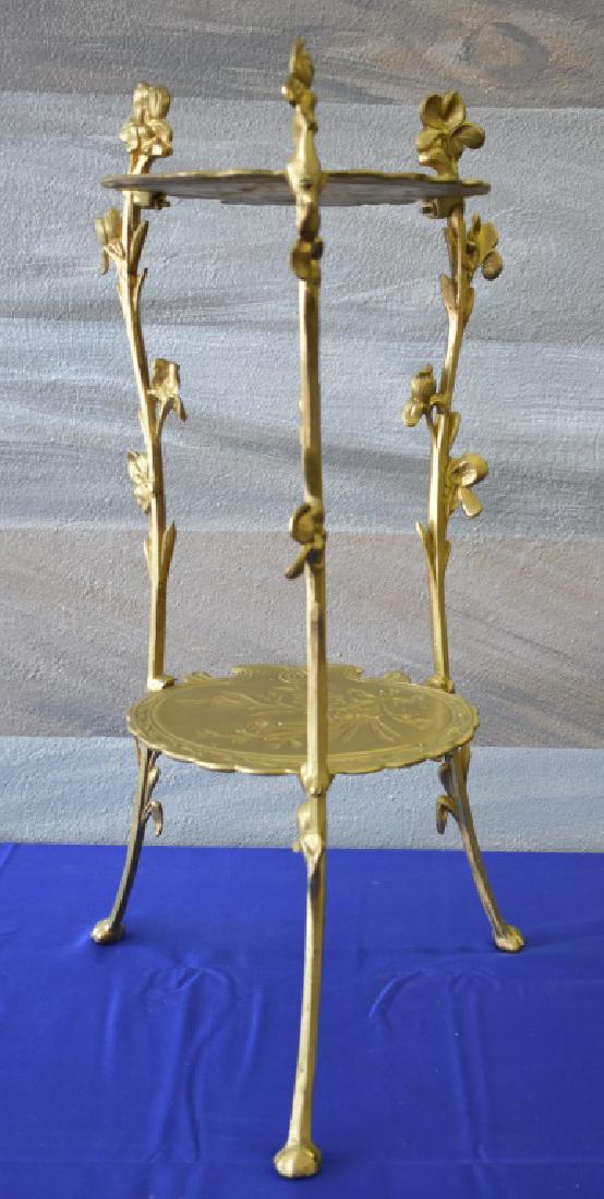 Antique Cast Brass Gilt Tripod Side Table (1 of 10)