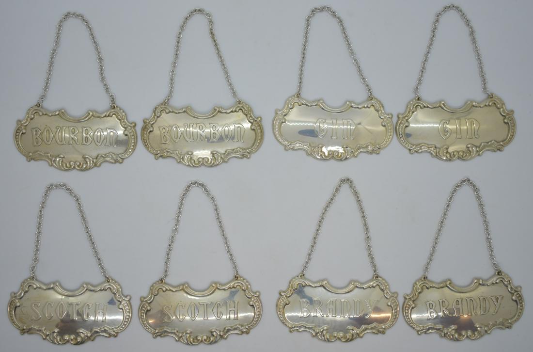 8 pcs. Gorham Sterling Liquor Decanter Tags (1 of 11)