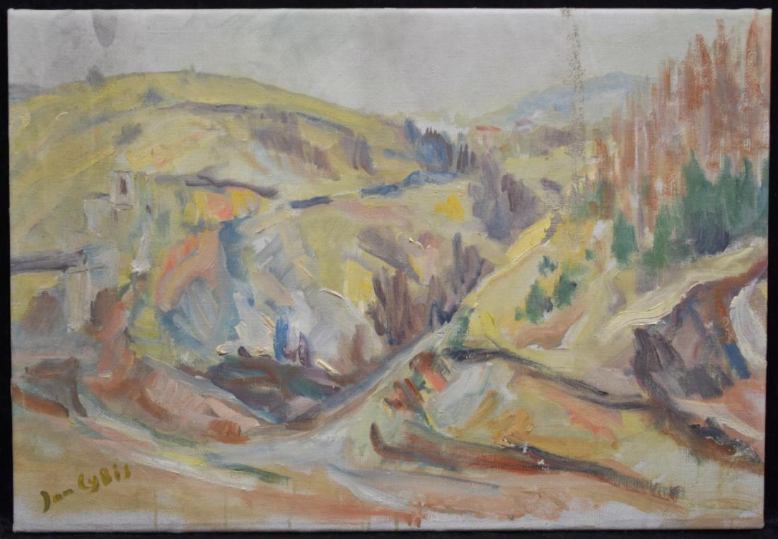 Jan Cybis Post-Impressionist Landscape O/C (1 of 11)