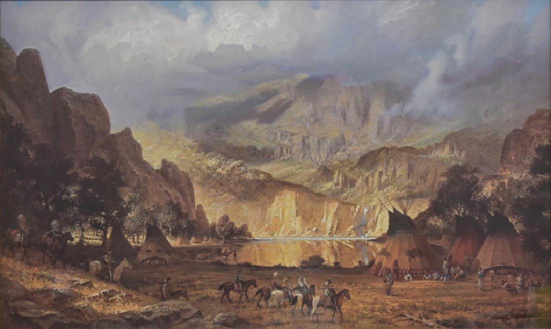 Robert Summers Signed & Numbered Limited Print: This lot features a signed and numbered limited edition print by Robert Summers titled, "Mountain Council". Excellent condition. Signed "Robert Summers" and numbered 336 of 1000 lower right register i
