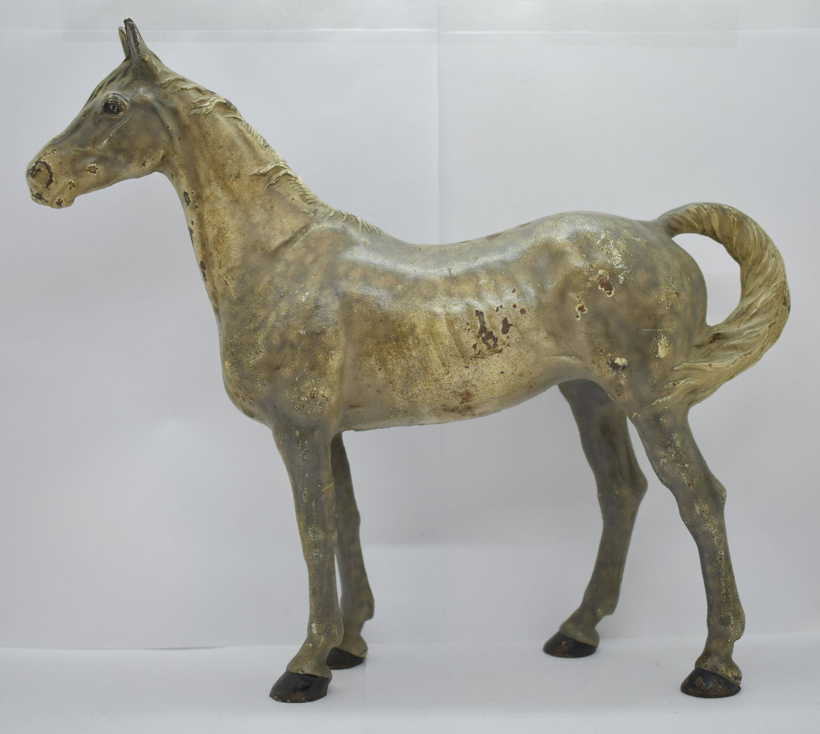 Antique Cast Iron Horse Door Stop / Statue: See Photos for Details. Shipping Available.