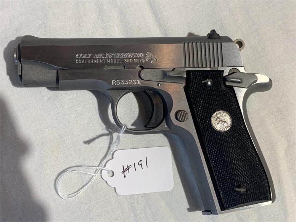 Colt Mark IV (MKIV)-Series 80 Gov Model .38: No clip. Serial #RS53261