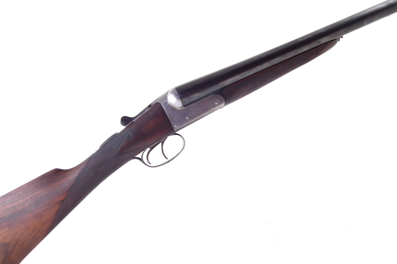 12 bore shotgun the action by Charles Osbourne: 12 bore shotgun the action by Charles Osbourne, fitted with 30" barrels serial numbered 62977 named Wm Cook, 38 South Castle Liverpool which were made by the gunsmiths as replacements for the original