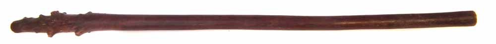 Oceanic Fijian Island rootstock war club, hardwood body: Oceanic Fijian Island rootstock war club, hardwood body carved with lines of triangles to the handle, 119cm long