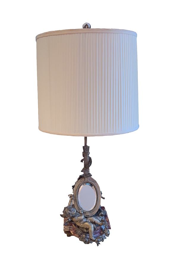 Cherub with Mirror Lamp (1 of 4)