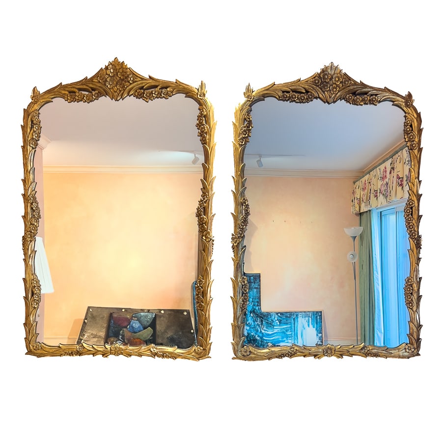 PAIR Gilt Wood Arch Top Mirrors (1 of 7)