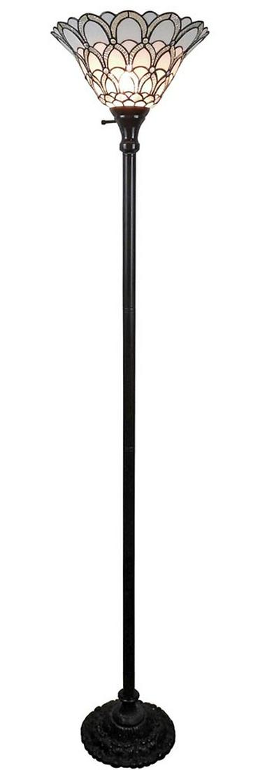 LIGHTING TIFFANY STYLE FLOOR LAMP 72 IN: LIGHTING TIFFANY STYLE FLOOR LAMP 72 IN -- Add warmth to your home decor with this unique Tiffany-style floor lamp. This lighting fixture features a classic style to fit in any room. This lamp is hand