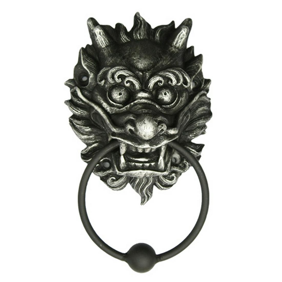 ORIENTAL DRAGON DOOR KNOCKER: ORIENTAL DRAGON DOOR KNOCKER -- Hand Painted Resin4 3/8in. x 2 3/8in. x 7 1/2in. #21ST14832
