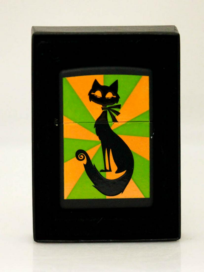 COLLECTIBLE GENUINE ZIPPO LIGHTER MIND TRICK CAT MADE I: COLLECTIBLE GENUINE ZIPPO LIGHTER MIND TRICK CAT MADE I -- COLLECTIBLE GENUINE ZIPPO LIGHTER MIND TRICK CAT MADE IN U.S.A NO LONGER AVAILABLE HIGHLY COLLECTIBLE ITEM #21ST15919