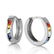 1.3 Carat 14K Solid White Gold Hoop Earrings Multicolor