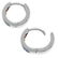 1.3 Carat 14K Solid White Gold Hoop Earrings Multicolor - 3