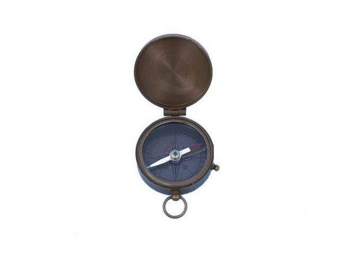 Antique Brass Lewis And Clark Pocket Compass 3in.: Antique Brass Lewis And Clark Pocket Compass 3in. -- Antique Brass Lewis And Clark Pocket Compass 3in. #21ST14028