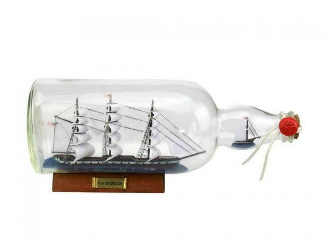 USS Constitution Model Ship in a Glass Bottle 11in.: USS Constitution Model Ship in a Glass Bottle 11in. -- USS Constitution Model Ship in a Glass Bottle 11in. #21ST13863