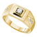 14k Yellow Gold Mens Round Diamond Solitaire Square Wed