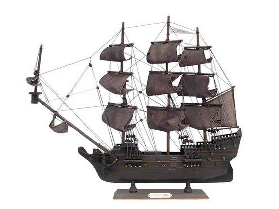 Wooden Flying Dutchman Model Pirate Ship 20in.: Wooden Flying Dutchman Model Pirate Ship 20in. -- These tall ship models of the mysterious ghost ship known as the Flying Dutchman are historically accurate scale model replicas perfectly sized for an