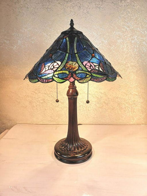 Lighting Style Blue Table Lamp 24 Inches Tall