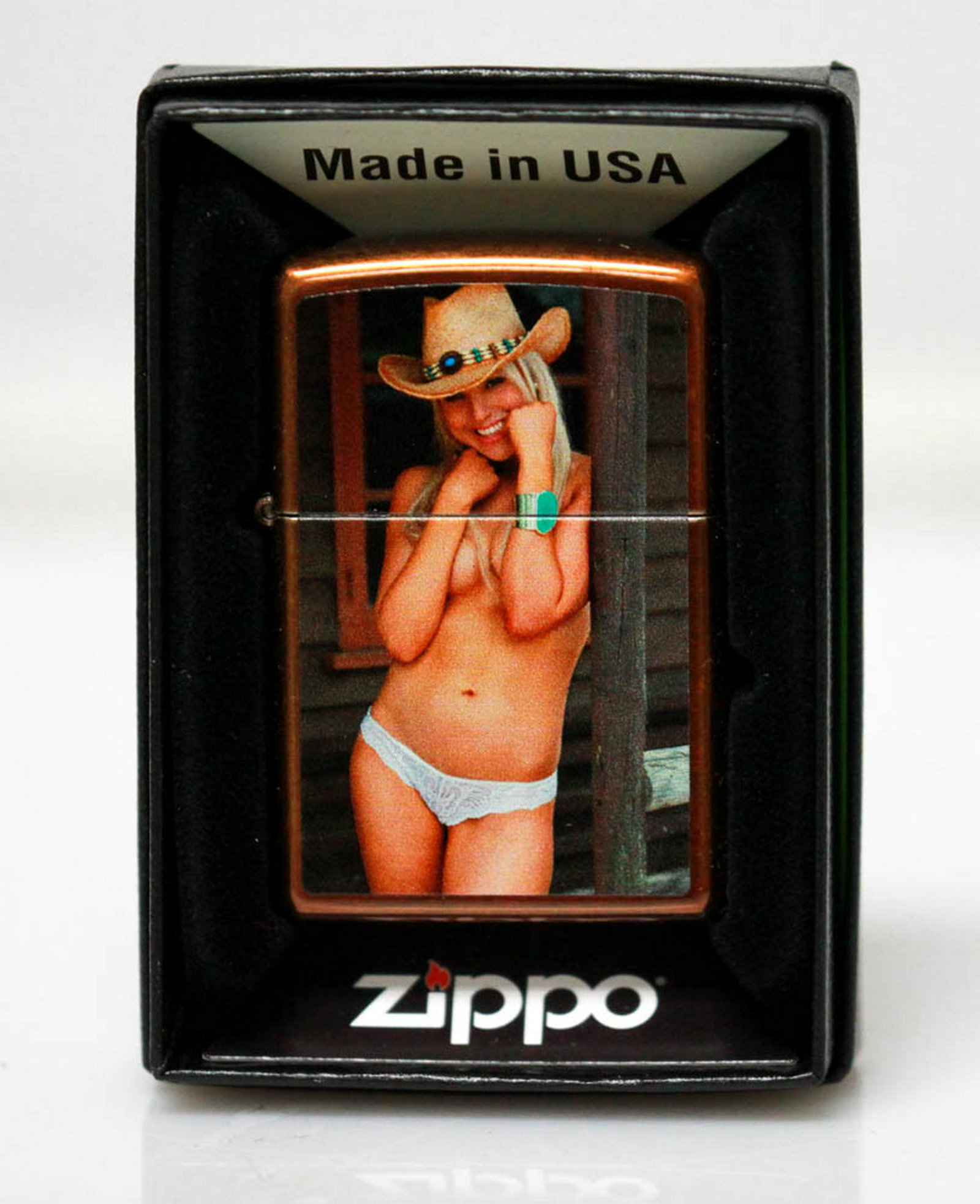 COWGIRL MIRANDA GENUINE ZIPPO LIGHTER MADE IN U.S.A: COWGIRL MIRANDA GENUINE ZIPPO LIGHTER MADE IN U.S.A -- COWGIRL MIRANDA GENUINE WINDPROOF ZIPPO LIGHTER MADE IN U.S.A #21ST69672
