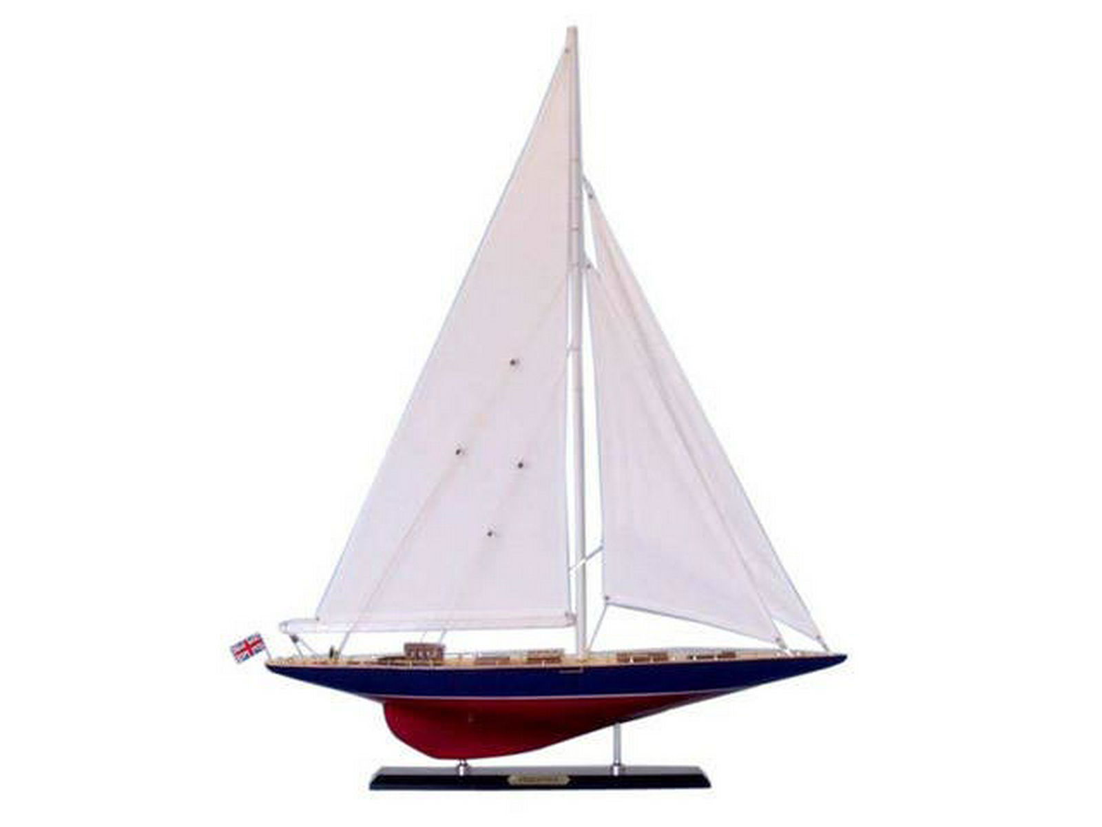 Wooden Endeavour Limited Model Sailboat Decoration 35in: Wooden Endeavour Limited Model Sailboat Decoration 35in. -- Brightening any room with their presence these?Limited?Edition?sailing ship models of the?America?s?Cup?racing yacht?Endeavour?radiate the u
