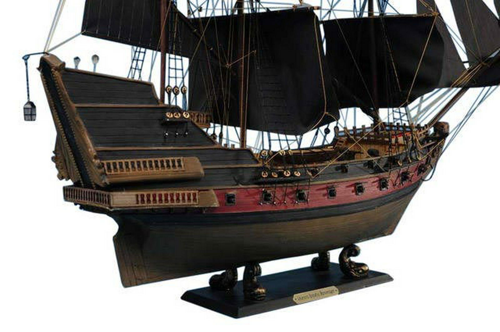 Black Barts Royal Fortune Limited Model Pirate Ship 24i: Black Barts Royal Fortune Limited Model Pirate Ship 24in. - Black Sails -- Search for lost treasure as you set sail for adventure on the high seas aboard this scale tall model ship replica of Black Ba