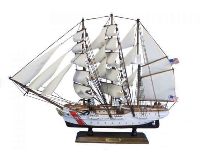 United States Coast Guard USCG Eagle Tall Model Ship 24: United States Coast Guard USCG Eagle Tall Model Ship 24in. -- The legendary cutter USCG Eagle is proudly recreated here in stunning detail bringing the joy of this awe-inspiring ship to your home. One