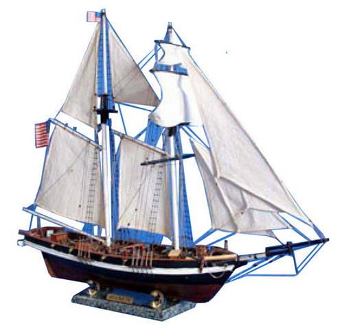 Wooden Baltimore Clipper Harvey Tall Model Ship 32in.: Wooden Baltimore Clipper Harvey Tall Model Ship 32in. -- The heyday of the Baltimore clippers is recalled in the fine craftsmanship and attention to detail of these model tall ships. Used by traders p