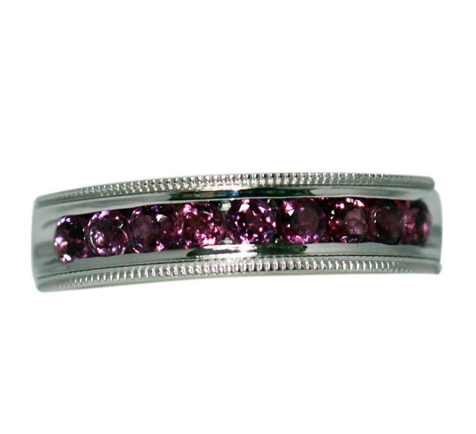 0.59 CTW PURPLE GARNET RING .925 STERLING SILVER: 0.59 CTW PURPLE GARNET RING .925 STERLING SILVER -- 0.59 CTW PURPLE GARNET RING .925 STERLING SILVER #21ST47786