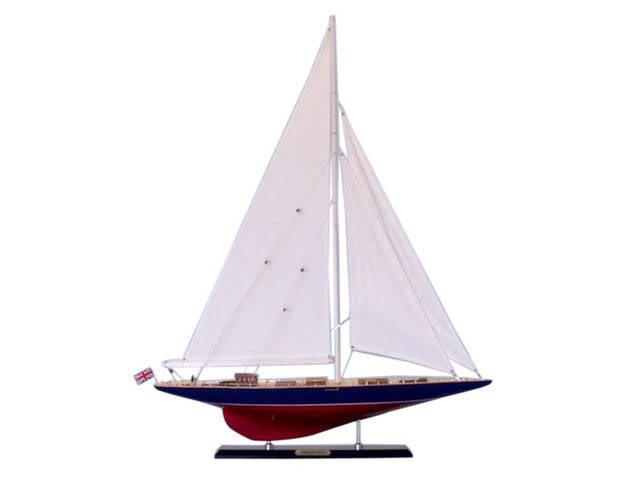 Wooden Endeavour Limited Model Sailboat Decoration 35in: Wooden Endeavour Limited Model Sailboat Decoration 35in. -- Brightening any room with their presence these?Limited?Edition?sailing ship models of the?America?s?Cup?racing yacht?Endeavour?radiate the u
