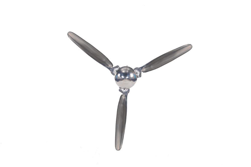 3-Blade Propeller: 3-Blade Propeller -- Nothing captures the spirit and nostalgia of the past like this timeless 3-blade aluminum propeller. At approximately 24 inches long this decor piece is perfect for an aviation ex