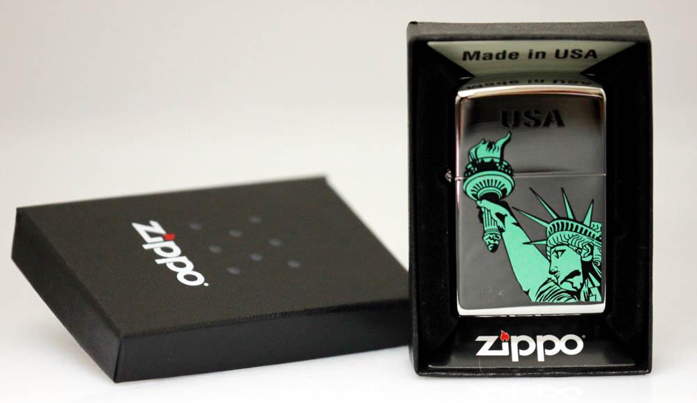 GENUINE ZIPPO LIGHTER STATUE OF LIBERTY: GENUINE ZIPPO LIGHTER STATUE OF LIBERTY -- GENUINE ZIPPO LIGHTER STATUE OF LIBERTY MIDE IN USA PART OF THE AMERICAN PRIDE SERIES #21ST25771
