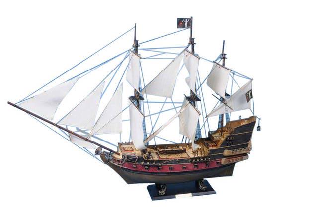 Blackbeards Queen Annes Revenge Model Pirate Ship 36in.: Blackbeards Queen Annes Revenge Model Pirate Ship 36in. - White Sails -- Weight:?12 LB Box Dimensions:?39in. x 12in. x 30in. (L x W x H) #21ST29810