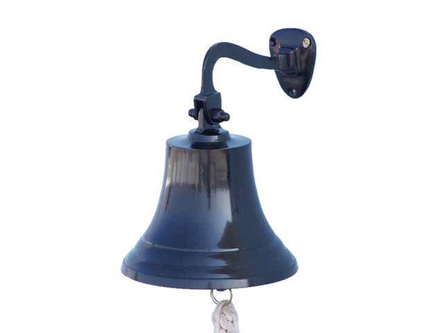 Oil Rubbed Bronze Hanging Ships Bell 9in.: Oil Rubbed Bronze Hanging Ships Bell 9in. -- Weight:?4 LB Box Dimensions:?8in. x 8in. x 10in. (L x W x H) #21ST29548