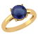 Certified 1.00Ctw Genuine Blue Sapphire 14k Yellow Gold