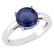 Certified 1.00Ctw Genuine Blue Sapphire 14k White Gold