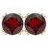 Certified 6.00 Ctw Genuine Garnet 14K Yellow Gold Stud