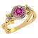 Certified 1.00 Ctw Pink Tourmaline And Diamond 14k Yell