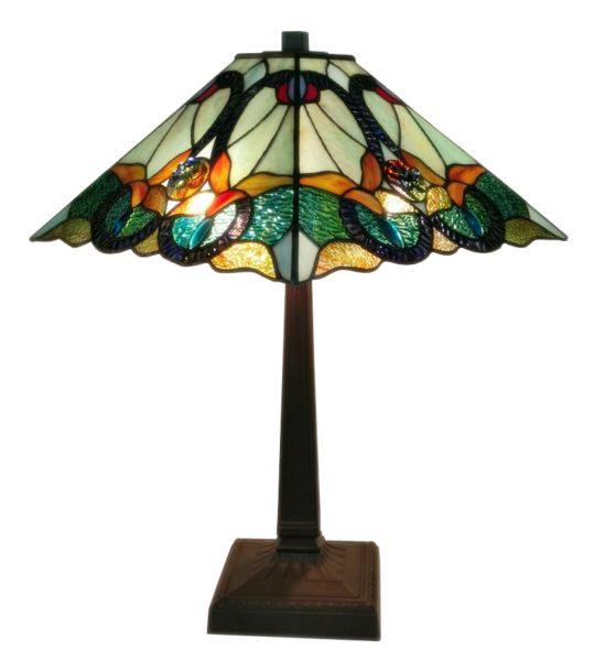 LIGHTING TIFFANY STYLE FLORAL MISSION TABLE LAMP 23 IN: LIGHTING TIFFANY STYLE FLORAL MISSION TABLE LAMP 23 IN HIGH -- Light up your home with this unique table lamp while adding beauty to your environment. This sophisticated lamp features 184 individually
