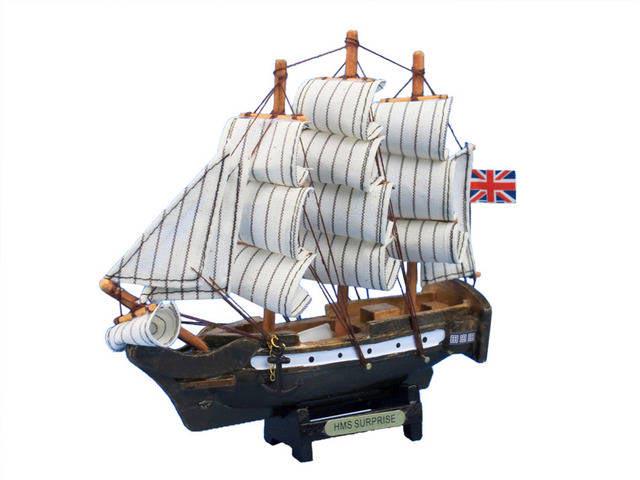 Wooden Master And Commander HMS Surprise Tall Model Shi: Wooden Master And Commander HMS Surprise Tall Model Ship 7in. -- Weight:?1 LB Box Dimensions:?9in. x 4in. x 8in. (L x W x H) #21ST29963