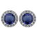 Certified 1.6 Ctw Blue Sapphire And Diamond 14k White G