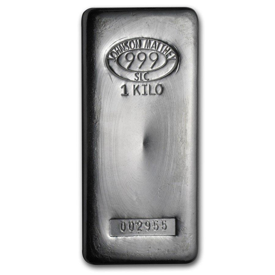 Johnson Matthey 1 Kilo Silver Bar (32.15 oz): Johnson Matthey 1 Kilo Silver Bar (32.15 oz) -- Johnson Matthey 1 Kilo Silver Bar (32.15 oz) #21ST96625