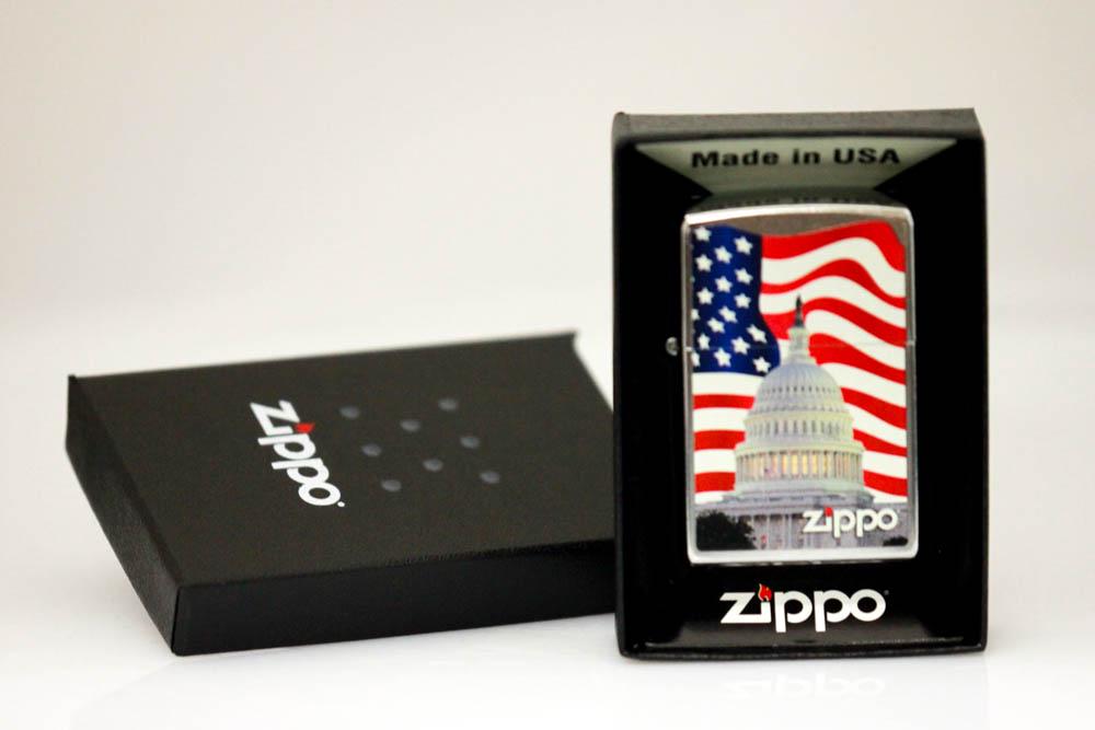 GENUINE ZIPPO LIGHTER US CAPITOL: GENUINE ZIPPO LIGHTER US CAPITOL -- GENUINE ZIPPO LIGHTER US CAPITOL MIDE IN USA PART OF THE AMERICAN PRIDE SERIES #21ST25790